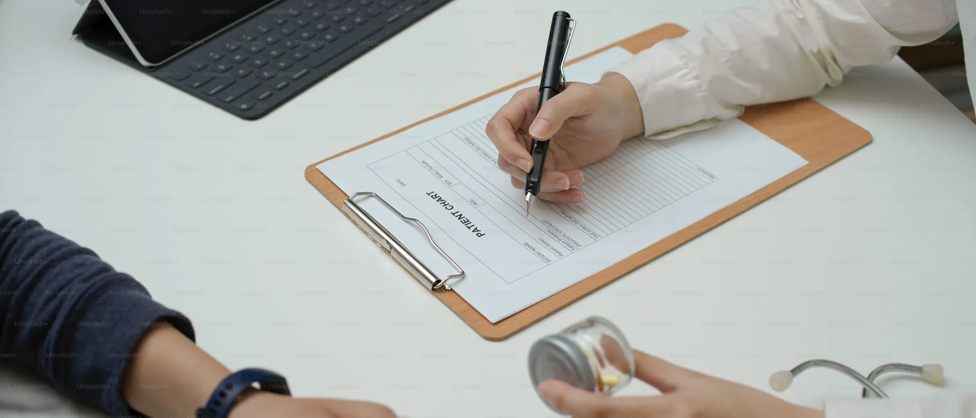 Comparison table on a computer screen with insurance contract documents