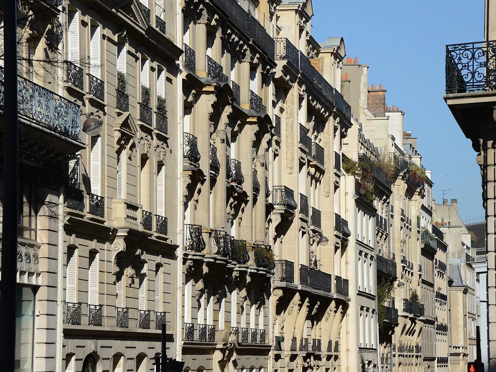 Paris façades in a row