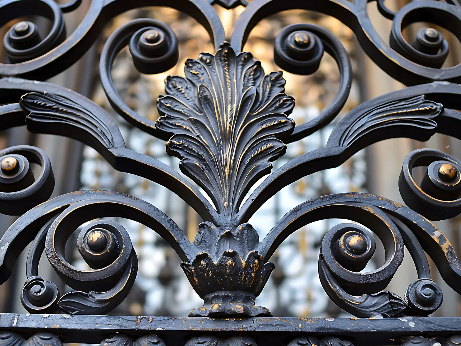 Ferronnerie ouvragée d'un balcon parisien