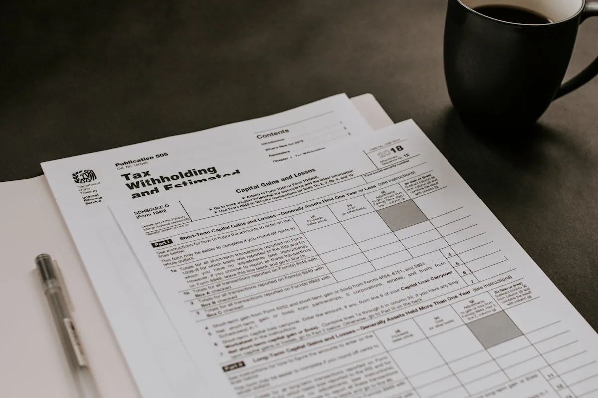 Contrat d'assurance professionnelle sur un bureau en bois