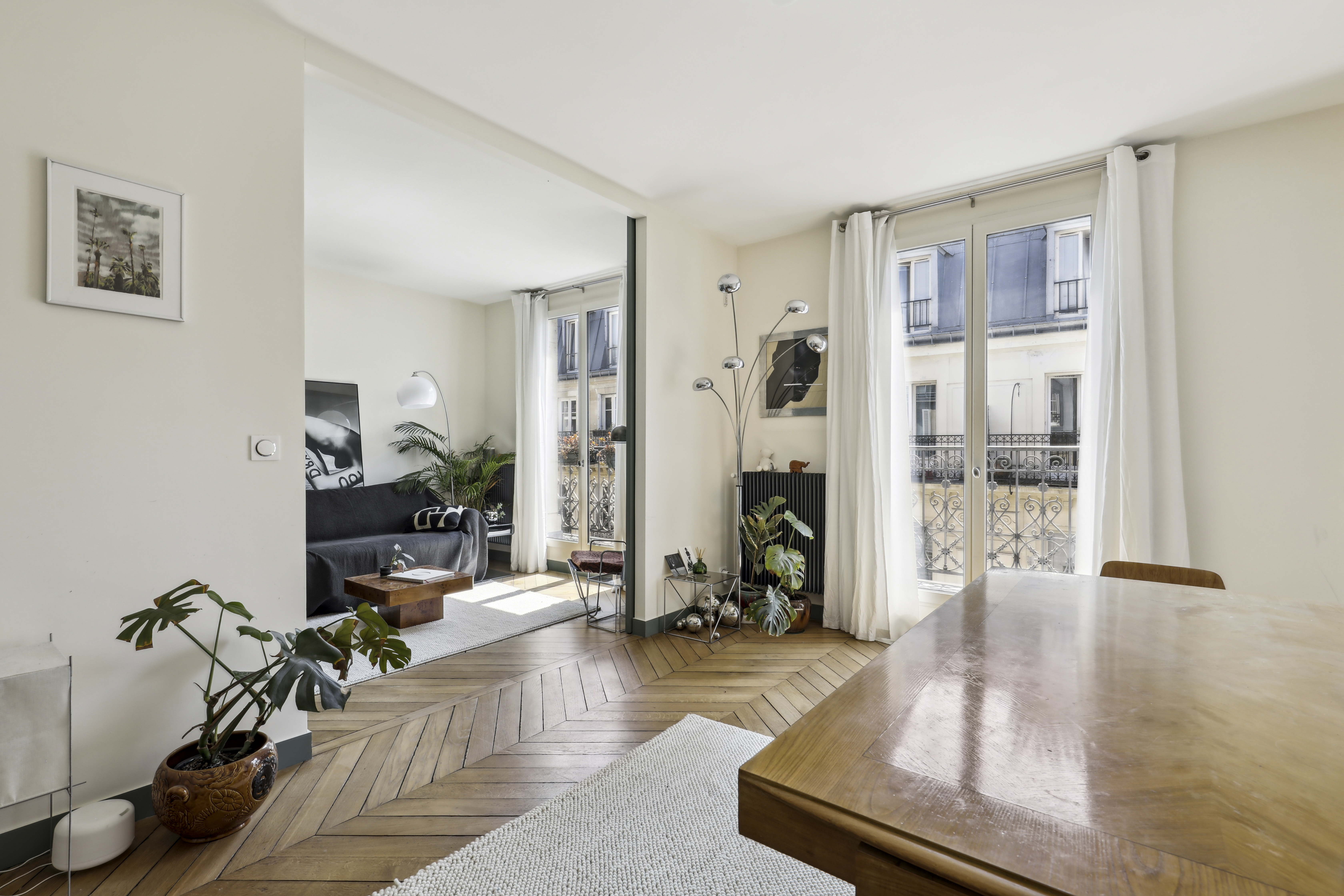Appartement parisien parquet chevron