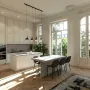 Kitchen of a Paris Haussmann apartment